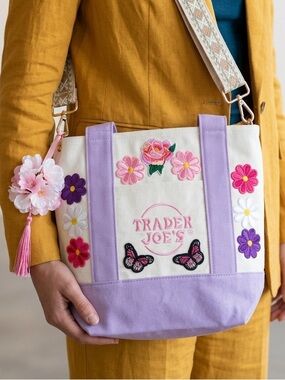🆕 Trader Joe's Custom Handcrafted Crossbody Mini Tote Bag